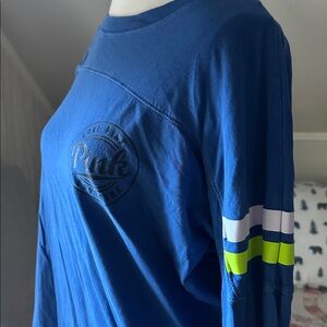 PINK Victoria's Secret Blue Open Back Oversized Top